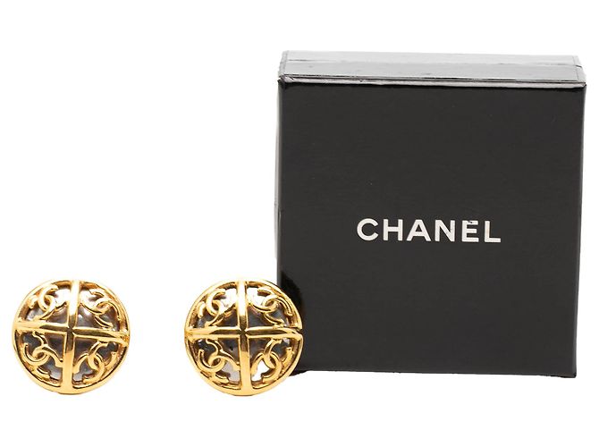 Orecchini a clip Chanel Gold CC placcati oro D'oro - vista 4