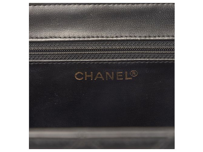Vanity Beauty Case Chanel Black CC Stitched Calfskin Turnlock Nero - vista 6