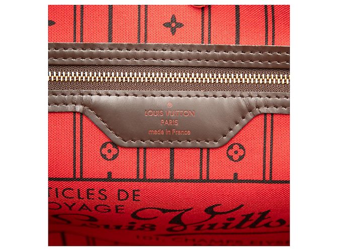 Louis Vuitton Marrone Damier Ebene Neverfull MM - vista 5