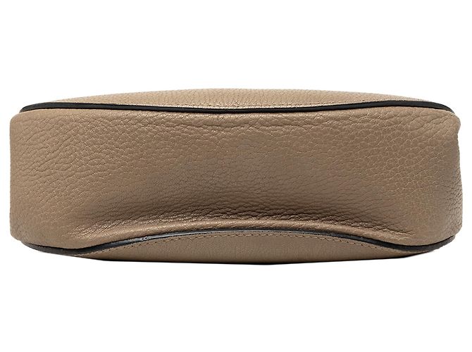 Chloé Borsa a tracolla Drew in pelle di vitello granulata marrone Taupe - vista 3