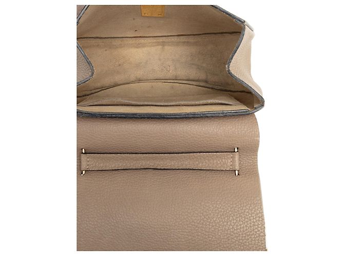 Chloé Borsa a tracolla Drew in pelle di vitello granulata marrone Taupe - vista 4