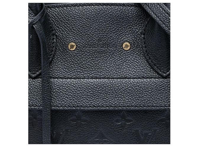 Louis Vuitton Black Monogram Empreinte Pont Neuf MM Nero - vista 5