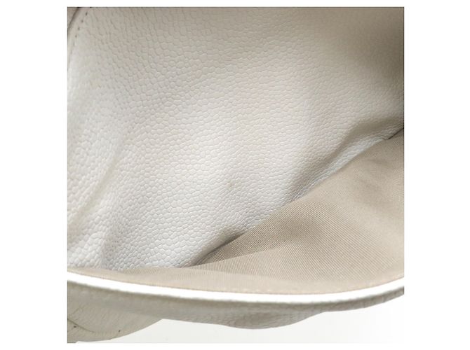 Borsa a tracolla con catena portafoglio Chanel Half Moon Coco Mark Bianco - vista 8