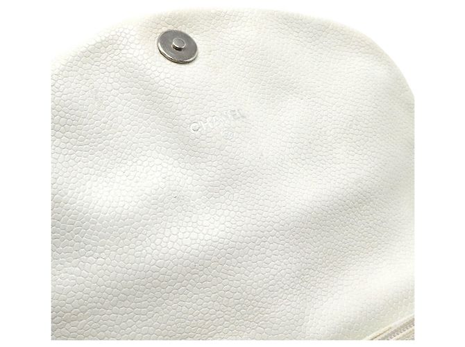 Borsa a tracolla con catena portafoglio Chanel Half Moon Coco Mark Bianco - vista 9