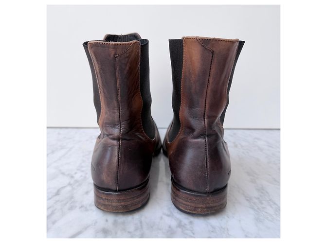 Dsquared2 Brown Leather Chelsea Boots - view 4
