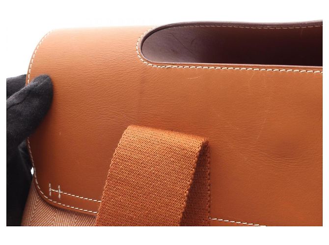 Hermès Hermes Valparaiso PM Gold Handtasche Braun - Ansicht 12