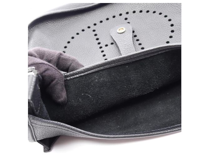 Hermès Borsa a tracolla Hermes Evelyne 3 Trois GM Nero - vista 9