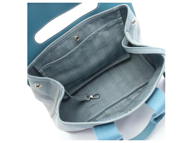 Hermès Hermes Valparaiso PM Blue Jean Handtasche Blau - Ansicht 3