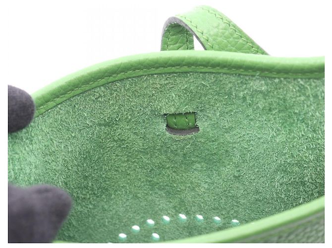 Hermès Borsa a tracolla Hermes Evelyne TPM Amazon Vert Yucca Verde Verde chiaro - vista 7