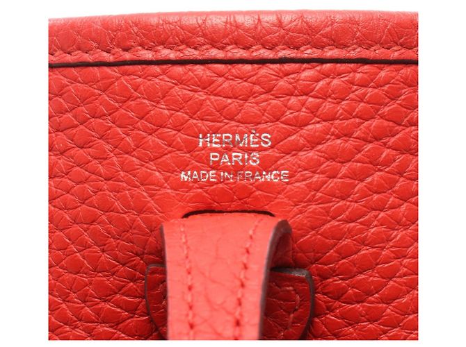 Hermès Borsa a tracolla Hermes Evelyne TPM Rossa Rosso - vista 4