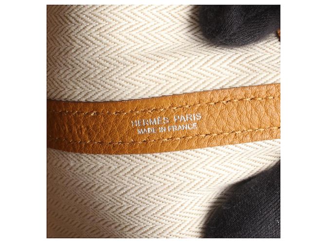 Hermès Borsa Tote Hermes Garden Party TPM Marrone - vista 4