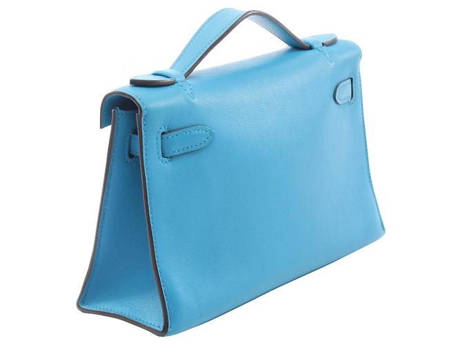 Hermès Pochette Kelly Mini Hermes Blu - vista 2