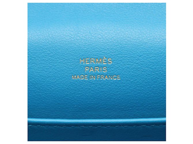 Hermès Pochette Kelly Mini Hermes Blu - vista 4