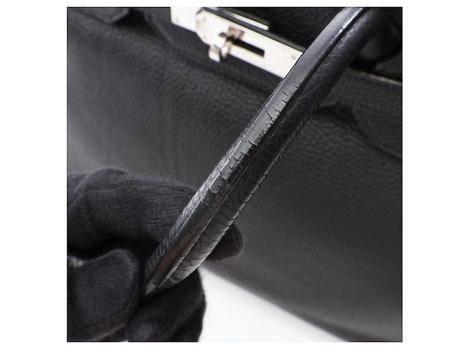 Hermès Borsa Hermes Birkin 35 in pelle Togo nera Nero - vista 7