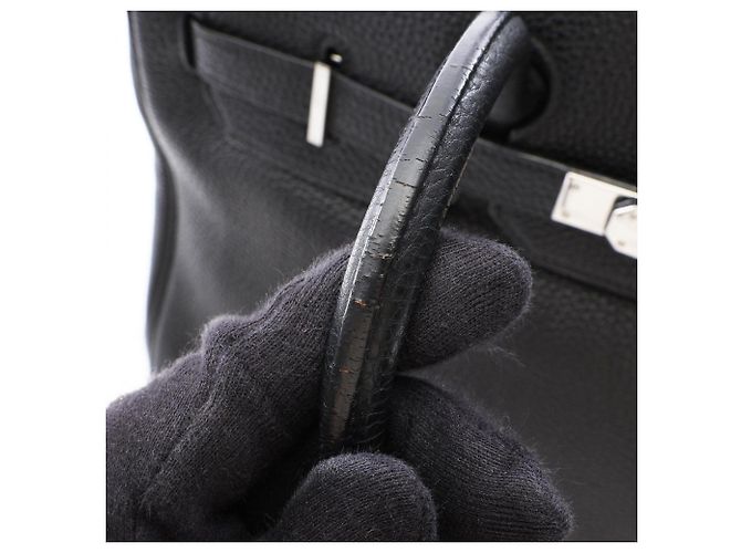 Hermès Borsa Hermes Birkin 35 in pelle Togo nera Nero - vista 8