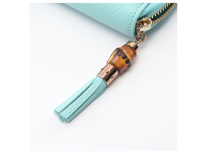 Bamboo Cartera larga redonda de bambú Gucci Azul - vista 6