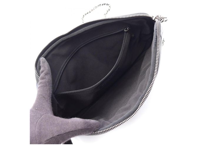 Borsa a tracolla Chanel Girl Nero Blu navy - vista 3