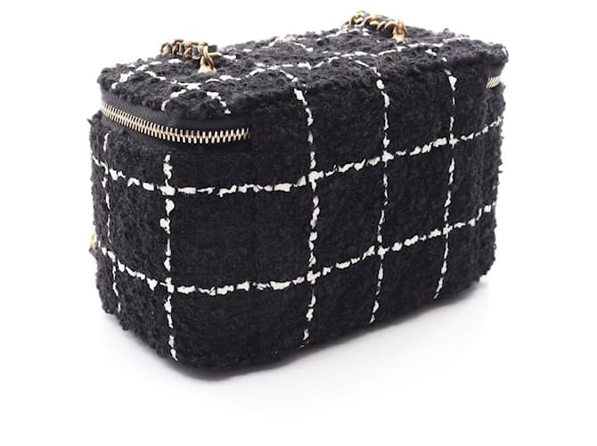 Borsa a tracolla vanity Chanel Coco Mark Nero Bianco - vista 2