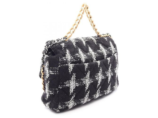 Borsa a mano/Borsa a tracolla Chanel 19 Dixneuf Matelassé Nero Bianco - vista 2
