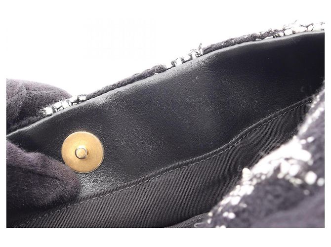Borsa a mano/Borsa a tracolla Chanel 19 Dixneuf Matelassé Nero Bianco - vista 8