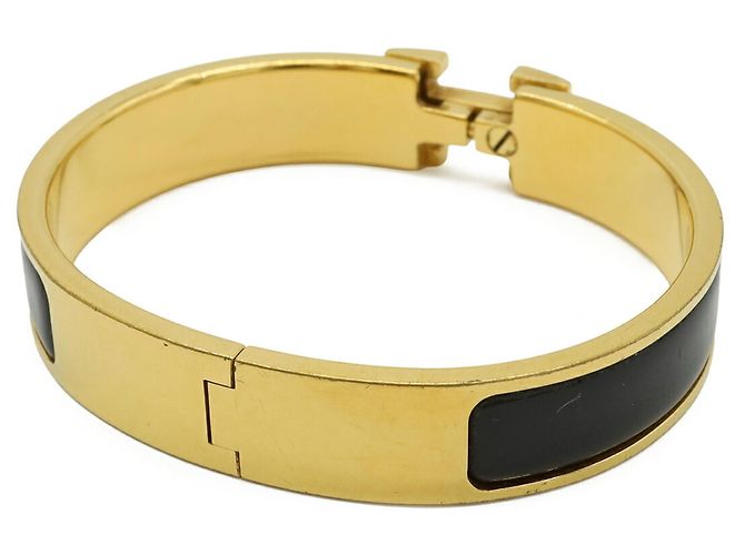 Hermès HERMES Click H PM Armband Schwarz Golden - Ansicht 3