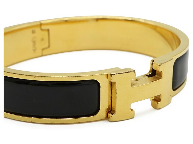 Hermès HERMES Click H PM Armband Schwarz Golden - Ansicht 4