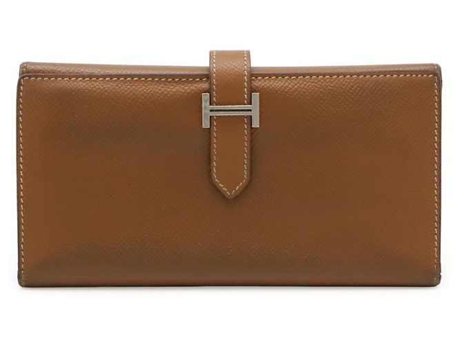 Hermès Hermes Bearn 2PLIS Dreifach-Langgeldbörse Braun Kamel - Ansicht 2