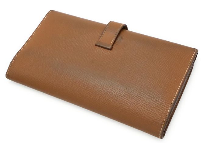Hermès Hermes Bearn 2PLIS Dreifach-Langgeldbörse Braun Kamel - Ansicht 3