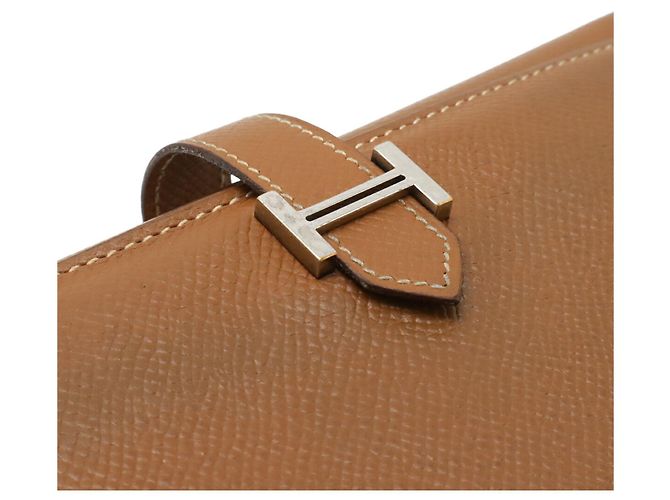 Hermès Hermes Bearn 2PLIS Dreifach-Langgeldbörse Braun Kamel - Ansicht 5