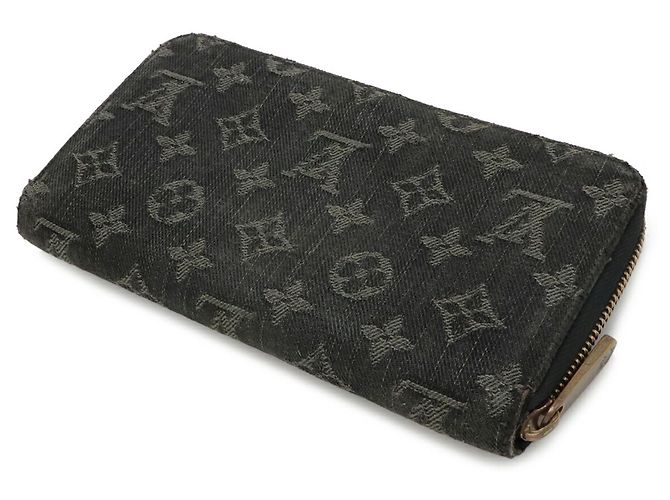 Louis Vuitton Monogram Denim Zippy Long Wallet Schwarz Monogramm - Ansicht 3