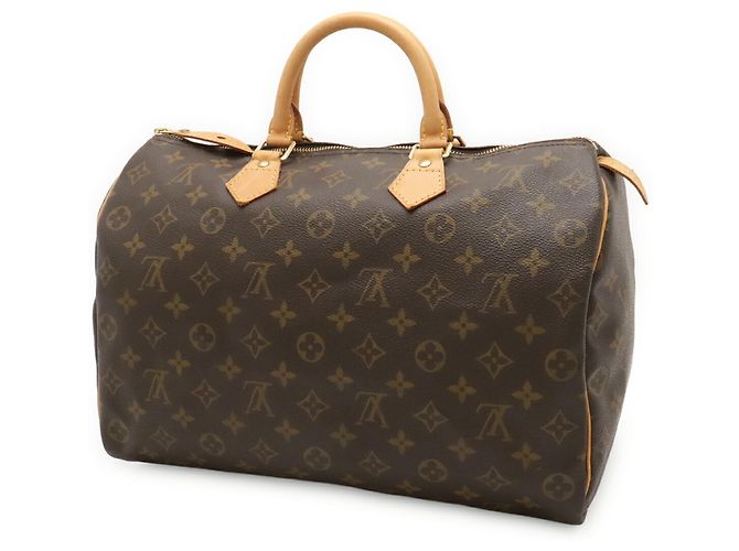 Borsa Louis Vuitton Monogram Speedy 35 Marrone Monogramma - vista 3