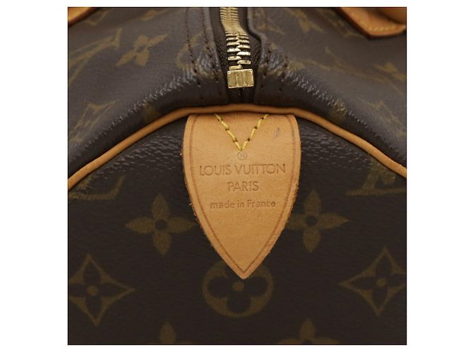 Borsa Louis Vuitton Monogram Speedy 35 Marrone Monogramma - vista 5