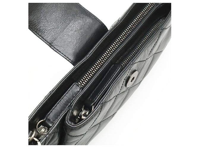 Borsa a tracolla Chanel Coco Pleats Mark Nero - vista 7