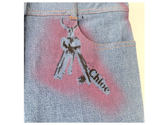 Chloé Blue Denim Jeans Blau - Ansicht 5