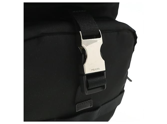 Borsa a tracolla in nylon e pelle Prada Nero - vista 10