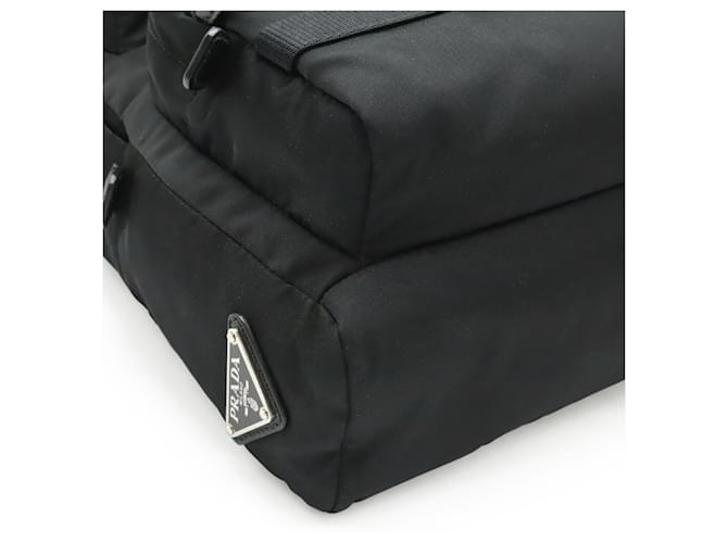 Borsa a tracolla in nylon e pelle Prada Nero - vista 4