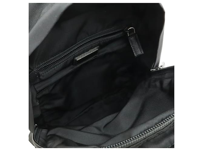 Borsa a tracolla in nylon e pelle Prada Nero - vista 8