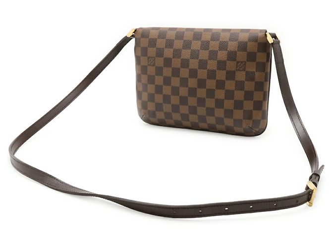 Borsa a tracolla Louis Vuitton Damier Musette Tango Marrone - vista 3