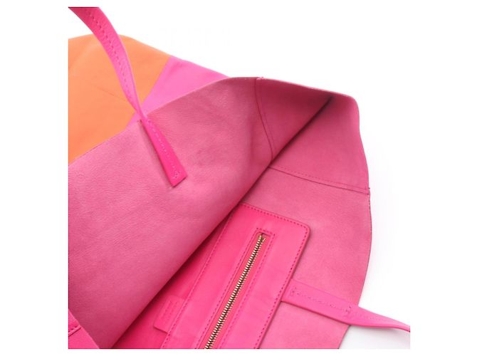 Cabas Céline Borsa Tote Orizzontale Celine Rosa Arancione - vista 8