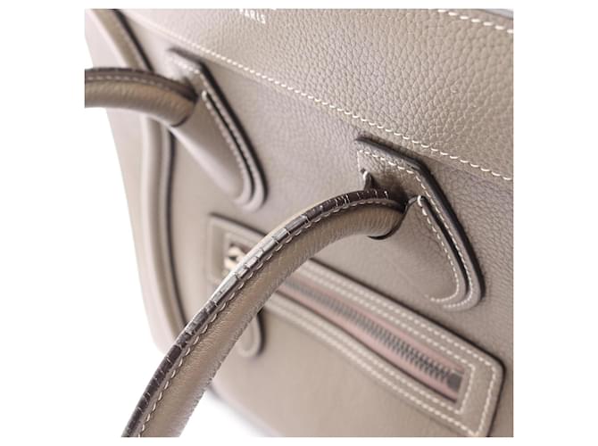 Céline Borsa Celine Luggage Micro Shopper Beige - vista 10