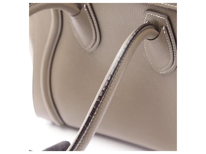 Céline Borsa Celine Luggage Micro Shopper Beige - vista 11