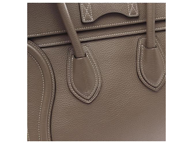 Céline Borsa Celine Luggage Micro Shopper Beige - vista 13