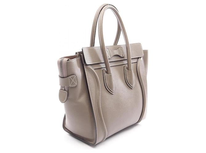 Céline Borsa Celine Luggage Micro Shopper Beige - vista 2