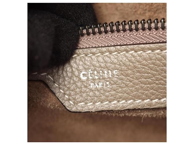 Céline Borsa Celine Luggage Micro Shopper Beige - vista 4