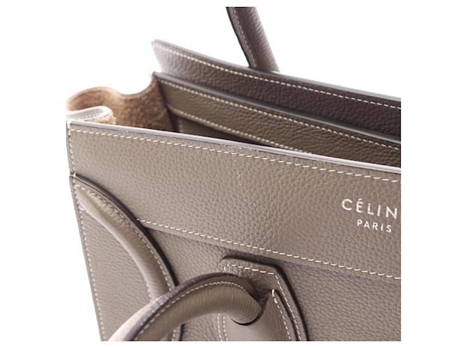 Céline Borsa Celine Luggage Micro Shopper Beige - vista 9