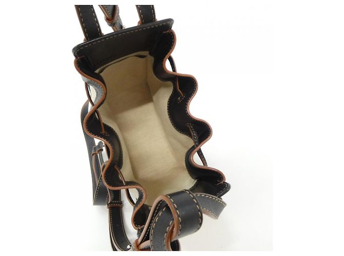 Mini borsa a tracolla Loewe Hammock con coulisse Nero - vista 8