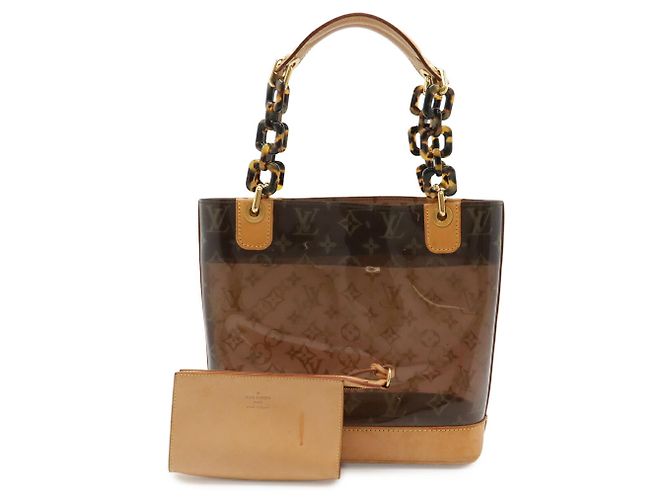 Borsa Tote Louis Vuitton Monogram Vinyl Cabas Ambre PM Marrone - vista 2