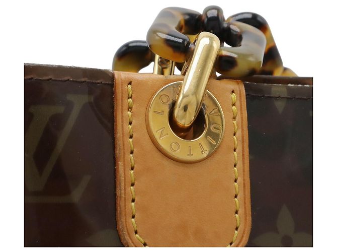 Borsa Tote Louis Vuitton Monogram Vinyl Cabas Ambre PM Marrone - vista 6