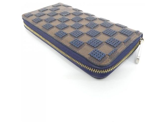 Louis Vuitton Damier Paillette Zippy Wallet N63172 Blu Damier ebene - vista 2