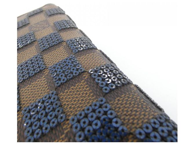 Louis Vuitton Damier Paillette Zippy Wallet N63172 Blu Damier ebene - vista 4